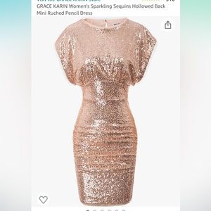 GRACE KARIN Sparkling Sequin Hollowed Out Pencil Dress